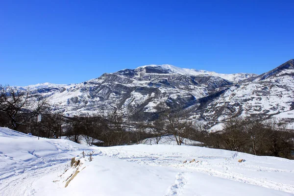 Montañas Invierno Pueblo Afurdzha Azerbaiyán — Foto de Stock