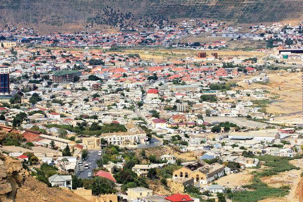 Twentieth section. Baku. Azerbaijan. 05.16.2017 year. Panorama of the former oil fields. 74th and 20th sections.