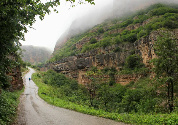 Beautiful Road Gorge Way Village Gryz Azerbaijan — Fotografia de Stock