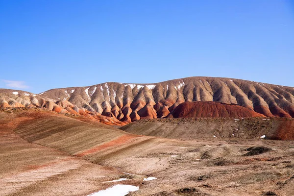 Magnifiques Montagnes Rouges Azerbaïdjan Région Khizi — Photo