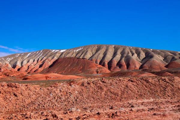 Magnifiques Montagnes Rouges Azerbaïdjan Région Khizi — Photo