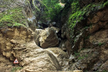 Vadide kirli su olan bir nehir..