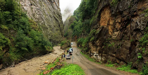 Village Gryz Guba Region Azerbaijan 2016 Road Beautiful Canyon — Photo