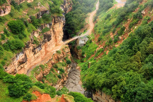 Pont Traversant Rivière Jusqu Village Gryz Région Guba Azerbaïdjan — Photo