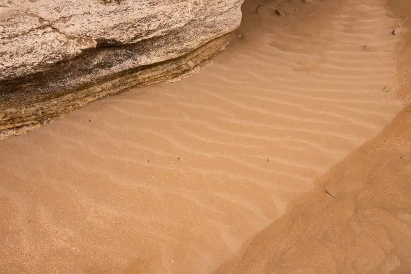 Beautiful Texture Sand Rocks Sea — Stock Photo, Image