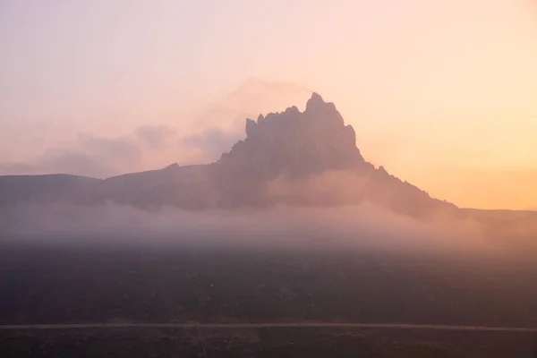 Der Heilige Berg Beshbarmag Bei Sonnenuntergang Baku Aserbaidschan — Stockfoto