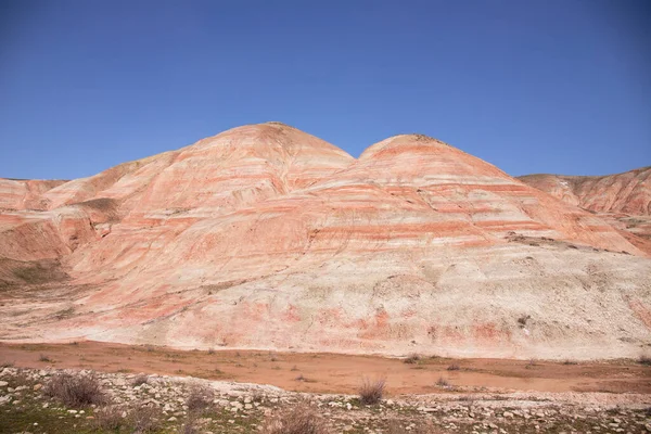 奇齐美丽的红色山脉与火星相似 阿塞拜疆 — 图库照片