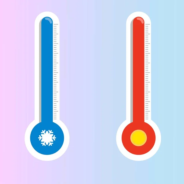 Termómetro Con Una Escala Calor Frío —  Fotos de Stock