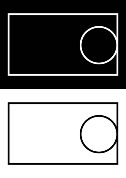 Ein Symbol Das Aus Geometrischen Formen Quadrat Rechteck Und Linien — Stockvektor