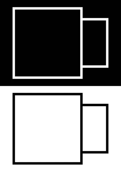 幾何学的形状 正方形 長方形 と線で構成されるシンボル 直線的なフラットスタイル ベクトル画像分離 — ストックベクタ