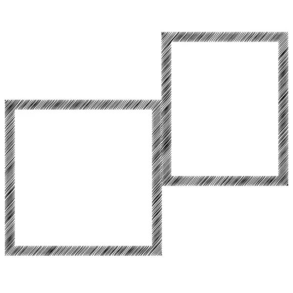 破線の幾何学的形状 直線的なフラットスタイル ベクトル画像分離 — ストックベクタ