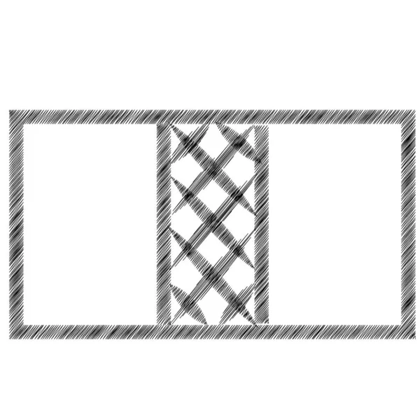 Geometrische Vormen Met Streepjeslijn Lineaire Platte Stijl Vectorbeeld Geïsoleerd — Stockvector