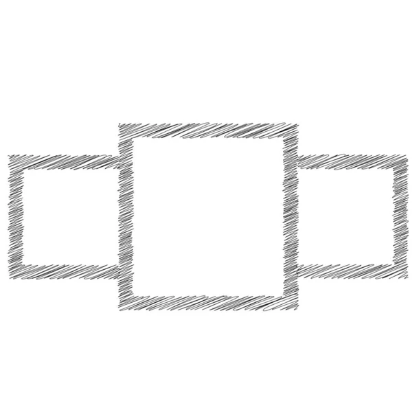 Formas Geométricas Línea Discontinua Estilo Lineal Plano Imagen Vectorial Aislada — Archivo Imágenes Vectoriales