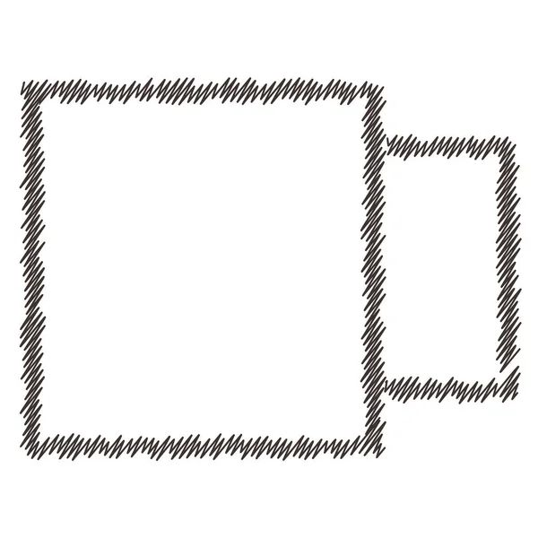 Linienzeichnung Einer Geometrischen Form Linearer Flacher Stil Vektorbild Isoliert — Stockvektor