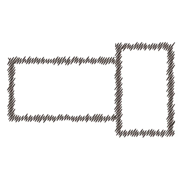 Лінійне Креслення Геометричної Форми Лінійний Плоский Стиль Векторне Зображення Ізольовано — стоковий вектор