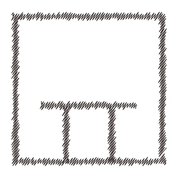 Lijntekening Van Een Geometrische Vorm Lineaire Platte Stijl Vectorbeeld Geïsoleerd — Stockvector
