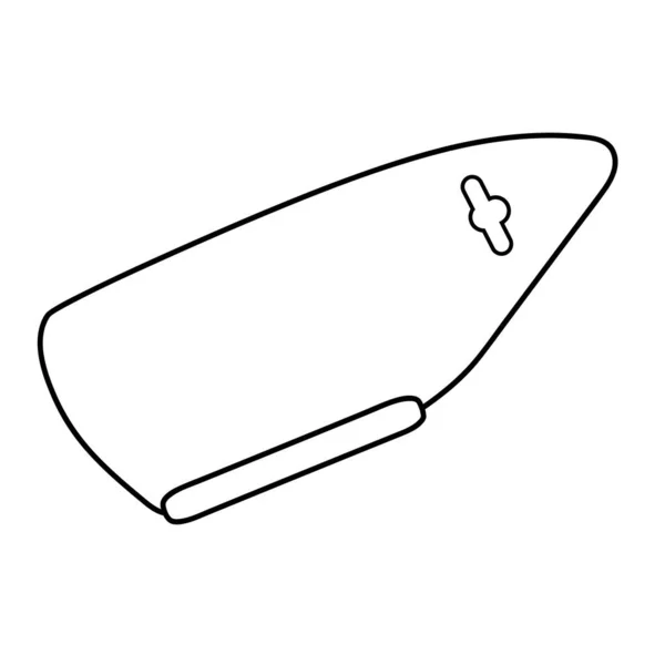 Freehand Sketchy Line Art Spatula Silhouette Construction Finishing Tool Isolated — Stock vektor
