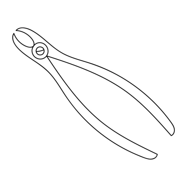 Arte Línea Freehand Sketchy Silueta Del Instrumento Dental Instrumentos Médicos — Vector de stock