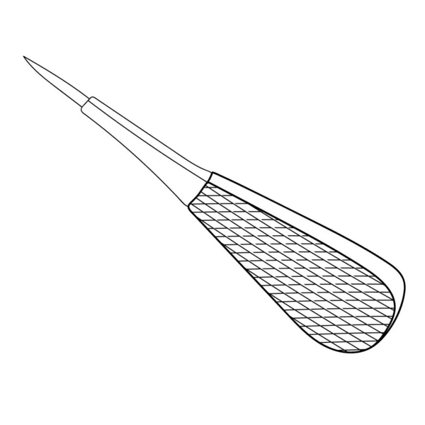 Arte Línea Freehand Sketchy Silueta Del Instrumento Dental Instrumentos Médicos — Archivo Imágenes Vectoriales