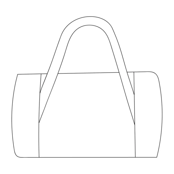 Freehand Sketchy Line Art Womens Handbag Silhouette Piece Clothing Accessory — Stockvektor