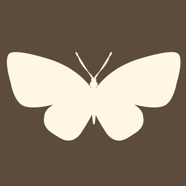 Schmetterling Insekt Silhouette Umriss Auf Braunem Hintergrund — Stockvektor