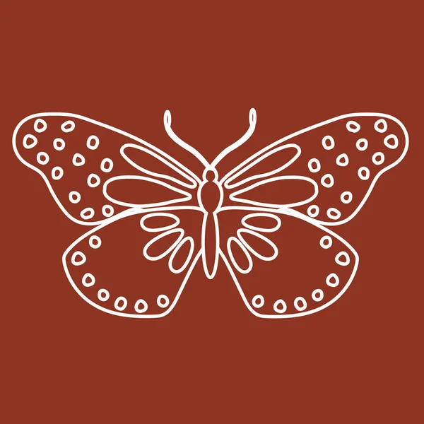 Набросок Силуэта Насекомого Бабочки Рисунок Линии Дудла — стоковый вектор