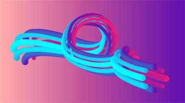 Hacim şekilli soyut 3d mor arkaplan