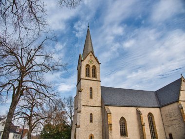 Bielefeld Almanya 'sındaki Stiftskirche Schildesche Gündüz vakti