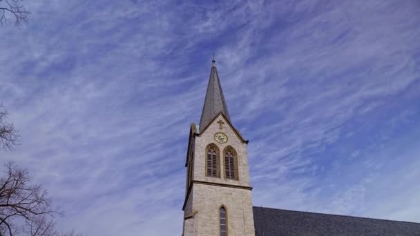 Stiftskirche Schildesch Bielefeld Tyskland Dagsljus — Stockvideo