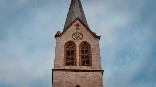 Stiftskirche Schildesch Στο Bielefeld Της Γερμανίας Κατά Διάρκεια Της Ημέρας — Αρχείο Βίντεο
