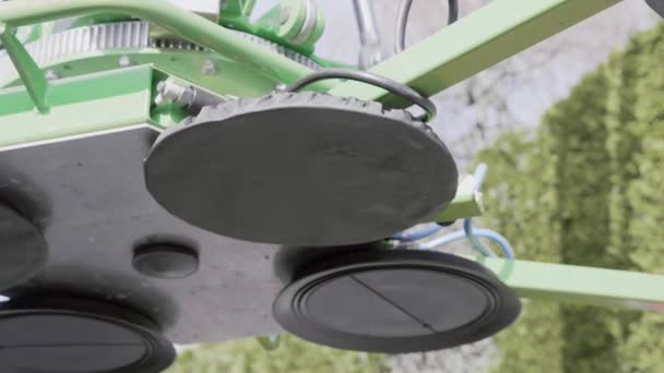 Retire Cubierta Protectora Una Ventosa Elevador Vidrio Una Grúa — Vídeos de Stock