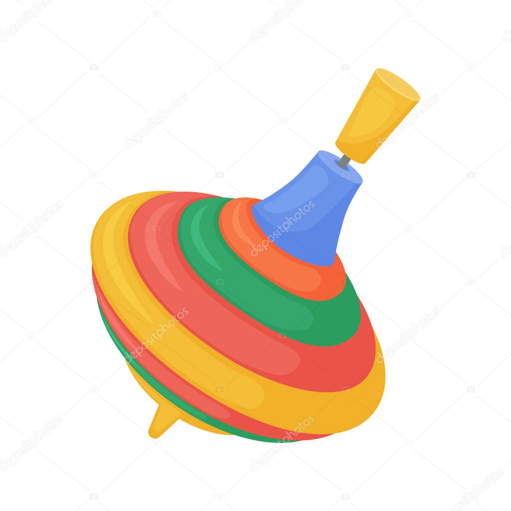 A whirlwind toy . The image of a multicolored vortex. A bright children s toy spinner. Vector illustration isolated on a white background