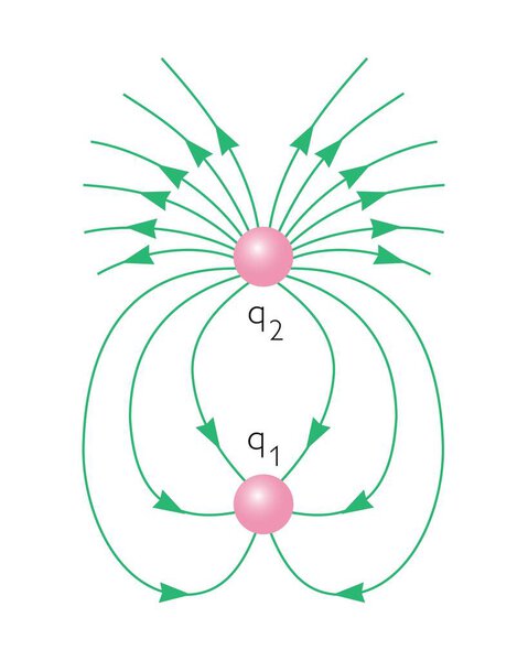 Electric Fields - Physics Education Vector Illustration