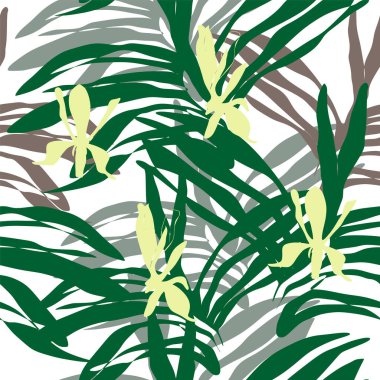 Kusursuz bir vektör. Soyut ve soyut tropikal akıntılar. Moda biçimi.