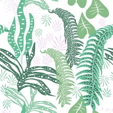 Kusursuz bir vektör. Soyut ve soyut tropikal akıntılar. Moda biçimi.