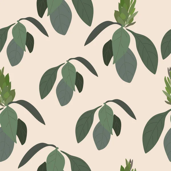 Vecteur Sans Couture Pattern Wiht Abstract Tropical Leavers Style Tendance — Image vectorielle