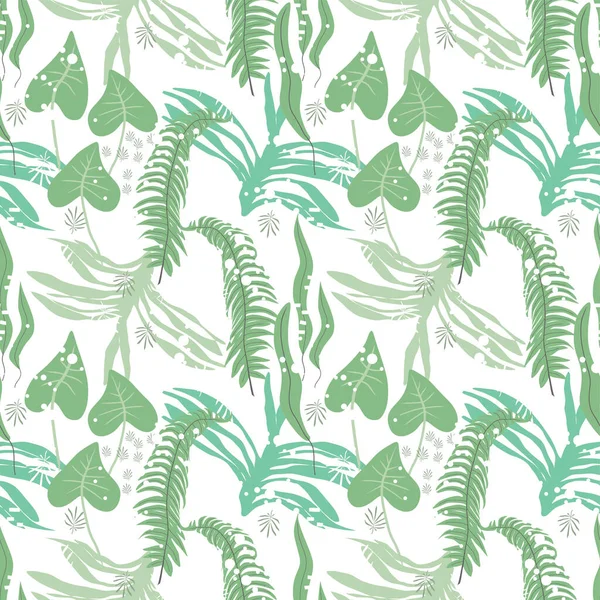 Vecteur Sans Couture Pattern Wiht Abstract Tropical Leavers Style Tendance — Image vectorielle