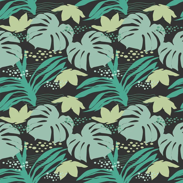 Kusursuz bir vektör. Soyut ve soyut tropikal akıntılar. Moda biçimi.