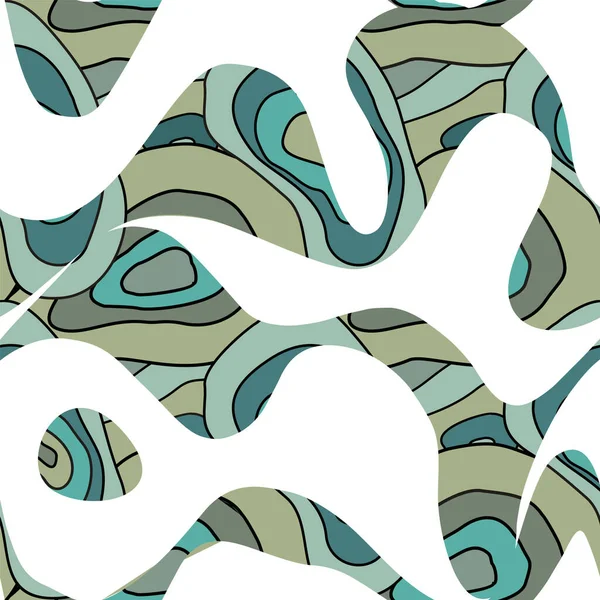 Einfaches geometrisches nahtloses Muster mit abstrakten Formen. Trendige handgezeichnete Texturen. — Stockvektor