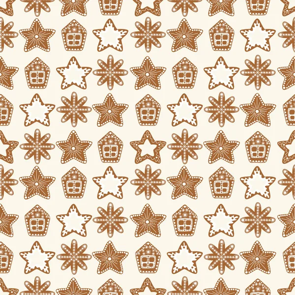 Kusursuz desenli zencefilli çörek. Çizim tasarım şablonu.