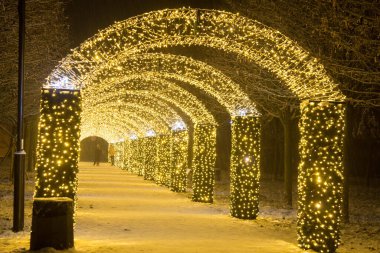 Parlayan kemer, noel, yeni yıl. Kutlama.