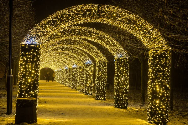 Glowing Arch Christmas New Year Celebration Stock Picture