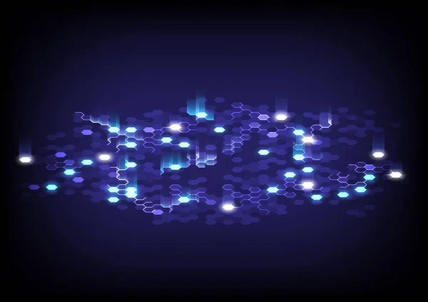 Abstracte Futuristische Digitale Achtergrond Technologie Voor Bedrijven Wetenschap Technologie Hologram — Stockvector