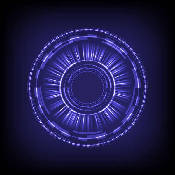 Technologie Gloeiende Hud Cirkel Lichte Vonkende Ring Kleurrijke Tunnel Heldere — Stockvector