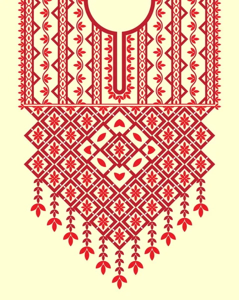 Одежда Обертки Цветочное Ожерелье Дизайн Вышивки Модных Женщин Вышивка Традиционный — стоковый вектор