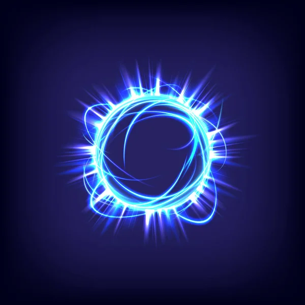 Glowing Swirl Light Effect Futuristic Flame Swirl Universe Trail Effect — Stock Vector
