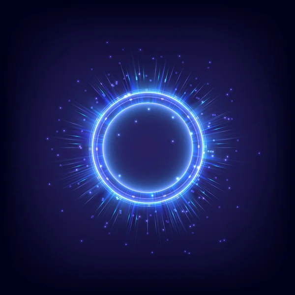 Iluminación Circular Efecto Luz Remolino Brillante Futurista Llama Remolino Universo — Vector de stock