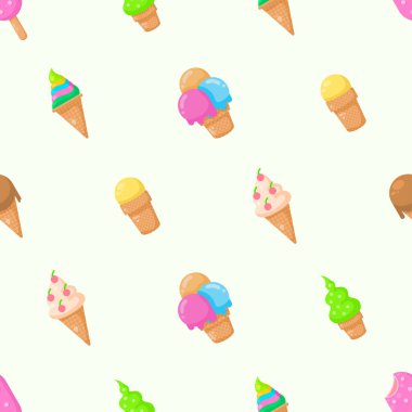Kusursuz desensiz desenler, soyut elementler dondurma lezzetli lezzetli vektör tasarım arka plan tasarım Tekstil dokusu, giysi, hediye paketi, duvar kağıdı, pastel