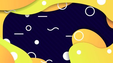 Renkli Geometrik Şekillerle Soyut Renkli Gradyan Arkaplanı. Farklı Şekiller ve Beyaz Çizgi Vektör Tasarım Biçimi