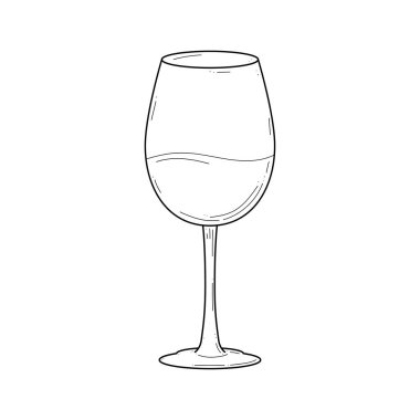 Soyut El Çizimi Mutfak Doldurması Şarap İçeceği Doodle Konsept Tasarım Tasarım Tasarımı Beyaz Arkaplanda Yemek Pişirme İçin Ayrı Tutulan Tasarım